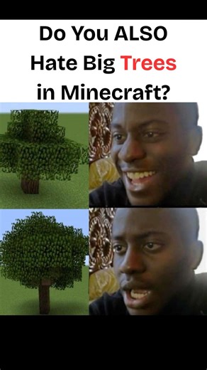 Do you also hate big trees in minecraft ? #minecraft #shorts