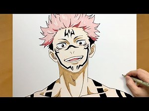 How to draw Sukuna from Jujutsu Kaisen | step by step | draw anime | Ryomen Sukuna | Jujutsu Kaisen