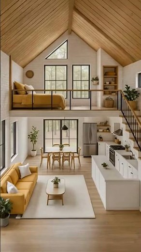 Modern А-Frame with Loft Bedroom & Open Concept Design