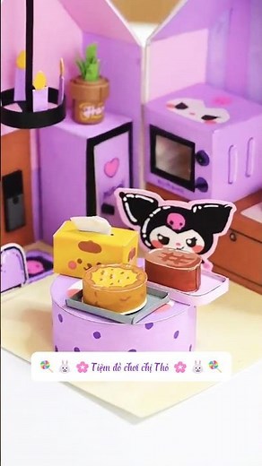 Make Kuromi House with Rabbit #tiemdochoi #diy #handmade #cinnamoroll #dothucong #kuromi