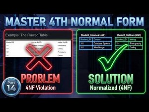 4th Normal Form (4NF) & Multivalued Dependencies Explained | Database Normalization | DBMS Part 14