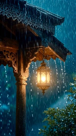🕯️ Lantern Rain & Thunder | ASMR #rain #rainsounds #relax #rainoundforsleep#asmr #shortvideo #short