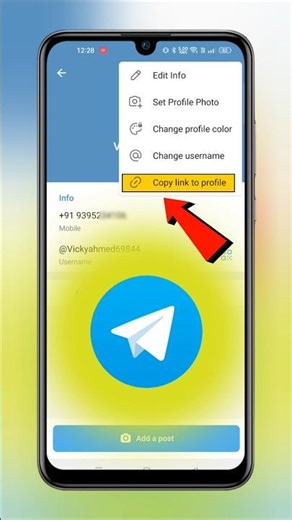 How to copy telegram profile link 2026 | Telegram id link copy kaise kare #techfrack #shorts
