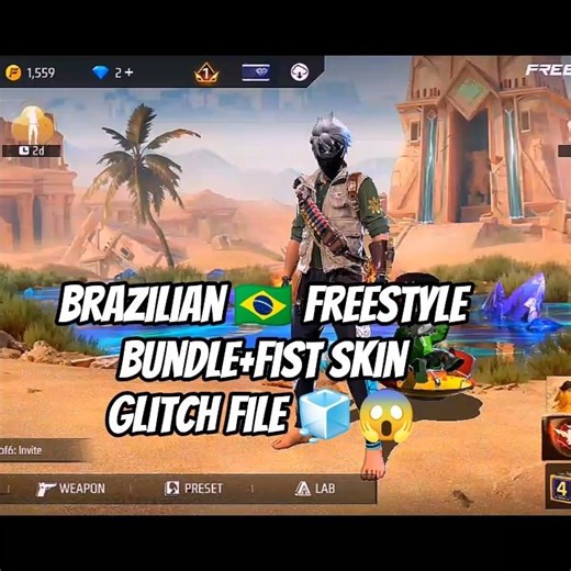 BRAZILIAN 🇧🇷 FREESTYLE BUNDLE 🇧🇷AND FIST SKIN GLITCH FILE 🧊 ALL SERVER 100%WORKING😱💥 FREE FIRE