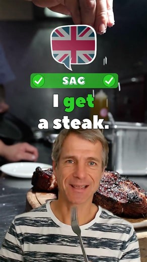 Sag das NICHT! ❌ "I become a steak" | Englisch Fehler vermeiden #Shorts #EnglischLernen