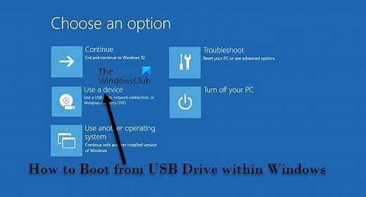How to Boot from USB Drive within Windows 11