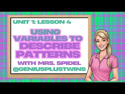 Math Unit 1: Lesson 4 Using Variables to Describe Patterns