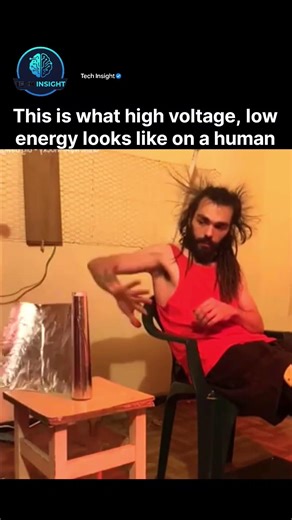 What high voltage, low energy looks like on a human