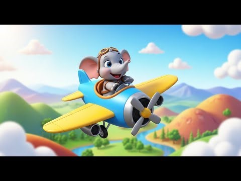 Tiny Elephant Flies a Plane | Funny and Fun Kids Nursery Rhyme Animation