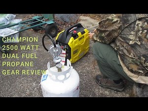 Champion 2500 watt Dual Fuel review with propane usage
