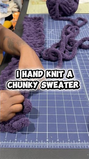 Hand knit chunky sweater #chunkyknit #sweaterweather #knitwear #winterstyle #handmade #diy #sweater