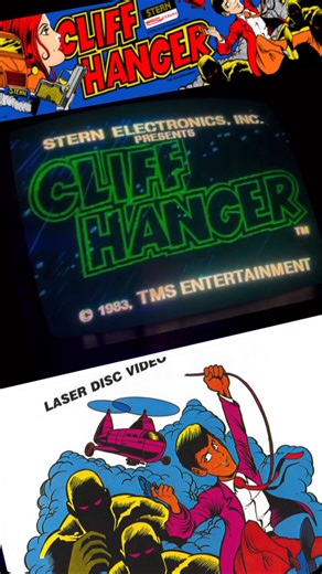 Till Paris on Instagram: "Remember this one? Cliff Hanger is a 1983 laserdisc arcade game by Stern, featuring animation from the Lupin III anime series. Players control Cliff, a daring hero on a mission to rescue his beloved Clarissa from the villain Count Draco. The game uses full-motion video, requiring players to press the correct direction or action button at precise moments. Its animation and gameplay are similar to Dragon’s Lair, making Cliff Hanger a memorable entry in the laserdisc arcad