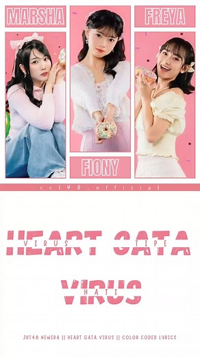 JKT48 - Heart Gata Virus (Color Coded Lyrics)