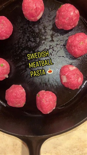 Swedish meatball pasta with a rich creamy Parmesan sauce