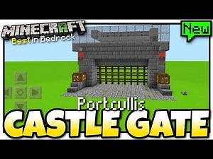 Minecraft Bedrock - WORKING CASTLE GATE 🏰Portcullis🏰 Tutorial - PS4 , MCPE , Xbox ,Windows&Switch