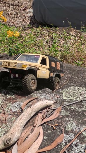 MN82 crawls up steep rock front view