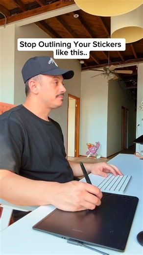 Adam, The Illustrator on Instagram: "Stop Outlining Your Stickers like this… I’m in the process of making some new stickers and thought this tutorial in Adobe Illustrator would help. There’s definitely many different ways to outline your stickers but I think this gives the cleanest results. As always, stay tuned for more tips and tricks❤️✌🏻 __________ #adobeillustrator #visualcommunication #posterdesign #designfeed #designeveryday #posterdesigncommunity #graphicdesign #itsnicethat #illustration