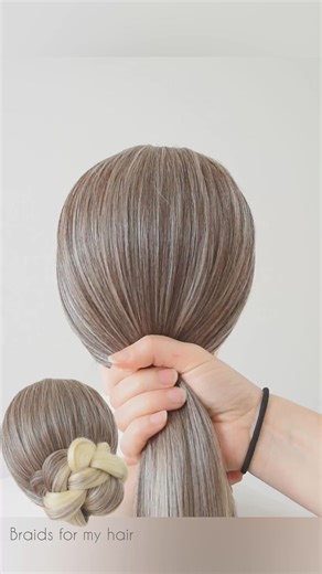 Very Nice and easy braid updo for Holidays 💛 #braidsformyhair #braids #peinados #trenzas #trecce