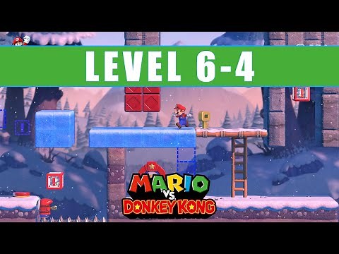 Mario vs Donkey Kong Level 6-4 - Slippery Summit Level 4 (W6-4) - Nintendo Switch