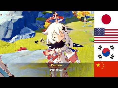 Paimon's Laugh in All 4 Languages | Genshin Impact