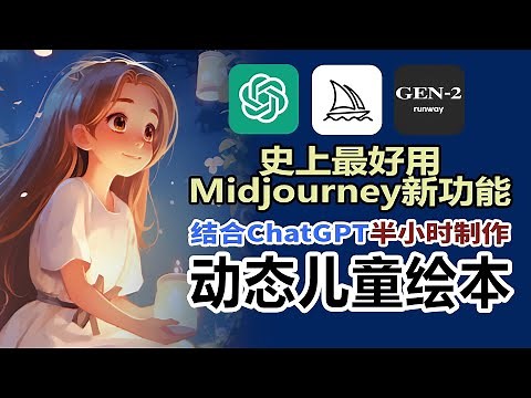 Best Midjourney feature ever make Children's book Tutorial in 30mins（Midjourney+ChatGPT+Runway Gen2）