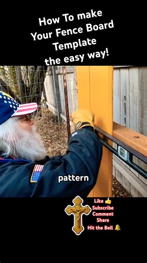 #diy Expert explains how to make Template for all the fence boards! #god #dog #home #shorts