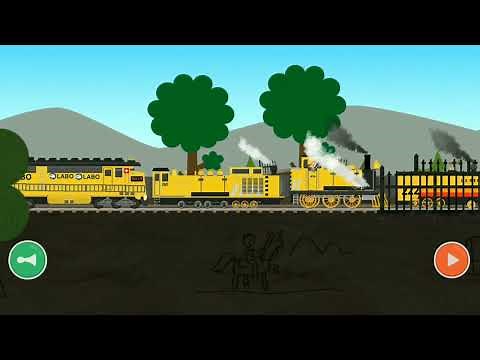 Labo Brick Train-Rebecca train with Steam train