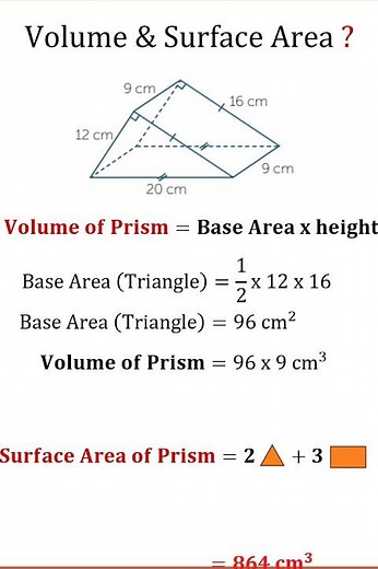 Triangular PRISM: Volume & Surface Area | Geometry