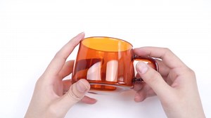 TOPINCN Glass Coffee Mugs with Handle Borosilicate Cup Glass Milk Mug Transparent Coffee Cup Transparent Tea Cup for Hot Cold Beverages 250ML (Blue)