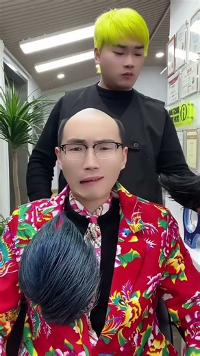 With the Northeast big flowers, change different hairstyles. #Men's wigs