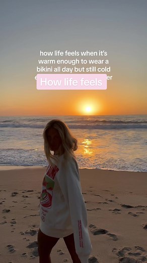 El clima perfecto: bikini y suéter al mismo tiempo