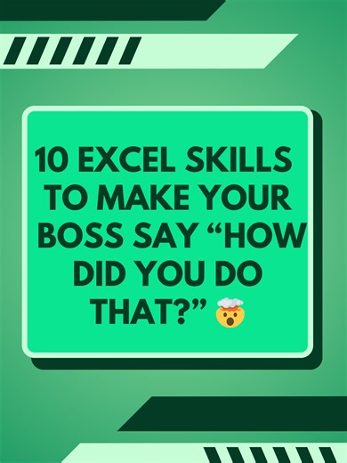 POV: you know the Excel skills your coworkers don’t 😅 These are the shortcuts automations that make you faster, calmer, and way more valuable at work. If you want my free Excel AI class, DM me “JOIN” and I’ll send you the link. #excel #worksmarter #automation