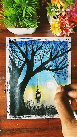 Water color painting😍🥰 #ytshorts #drawing #painting #shorts #artwork