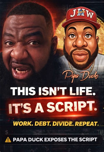 Papa Duck breaks down how we’ve been conditioned since day one: work nonstop, chase status, take out loans, pay bills forever, and call it “life.” Meanwhile the same system shapes the music, the TV narratives, the food, and even how we see each other — then watches us turn that pressure into self-hate and division. And here’s the cold part: some people will hear this, agree with it, and STILL won’t correct their lifestyle. That’s the trap — knowing better but staying programmed. Share this if yo