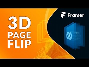 3D Page Flip Effect & Scroll Sections in Framer (& Free File)