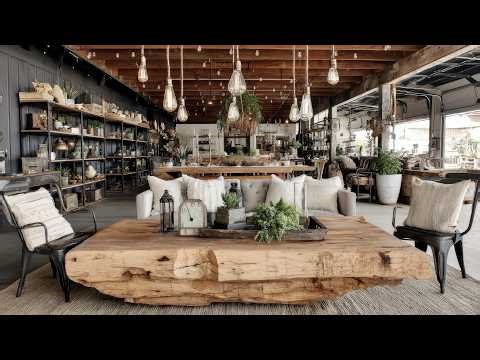 Rustic & Elegant Vintage Farmhouse Decor with Wood Logs That Inspire