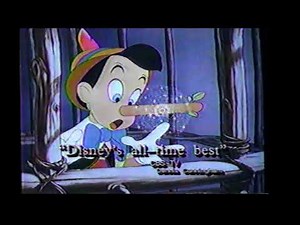 Pinocchio re-release trailer - June 1992