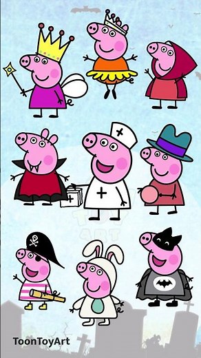 Peppa Pig's Halloween Costumes 🎃 Fun & Frightening Outfits Revealed #shorts #peppapig