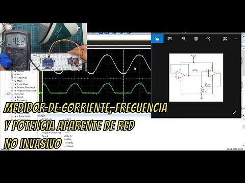 Medidor de corriente, frecuencia de red y potencia no invasivo