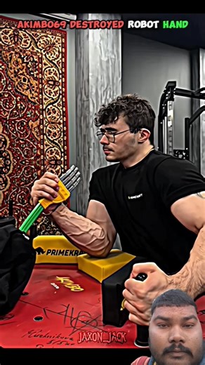 😱 AKIMBO69 DESTROYED ROBOT HAND 💥 #armwrestler #akimbo