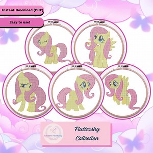 Fluttershy My Little Pony Cross Stitch Pattern Collection - Digital PDF, Instant Download - Etsy