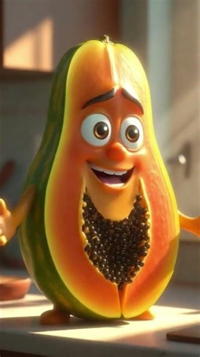 When a Papaya Comes Alive 😂🍈 | Cute Animated Short