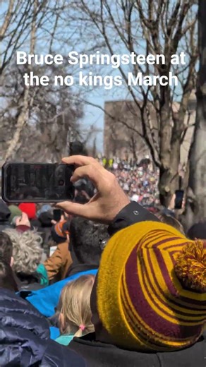 Bruce Springsteen at the no. Kings March in St. Paul #nokingsday #nokingsinamerica #nokingsprotest