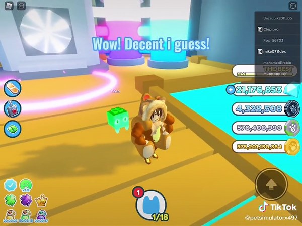 Pet simulator X op TikTok