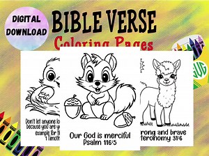 Bible Verse Coloring Pages for Kid Christian Farm Animal Coloring Book Vol3 Christian Kid Coloring Page for Sunday School Printable Coloring - Etsy