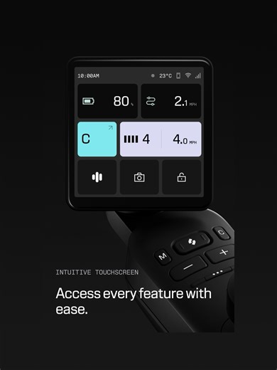 Everything you need to master, in one touchscreen. Switch driving modes, check key vehicle info without jumping between menus. ✅ One screen to switch between Co-Pilot, Co-Pilot , and Manual mode ✅ Battery level, time, temperature, and speed at a glance ✅ Lock/unlock and voice control within easy reach ✅ Designed for quick adjustments while driving All your driving controls, right where you need them. Curious to experience it for yourself? Early-bird access is now available with a fully refundabl