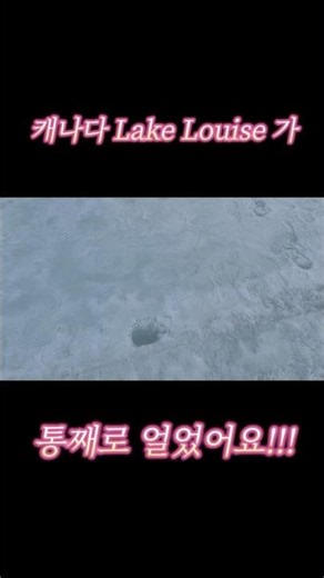 여기가 진짜 호수라고? #LakeLouise #밴프 #Banff #캐나다 #여행쇼츠#겨울풍경 #호수산책 #얼음호수 #travel #canada #shorts
