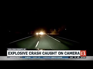 Motorcycle explodes in collision
