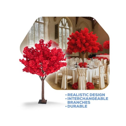 6ft Red Hydrangea Tree – Interchangeable Branches, Wedding & Event Decor - Etsy