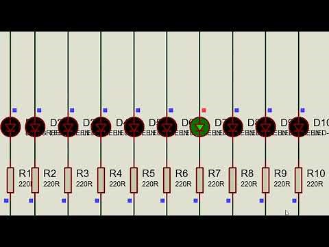 ✅ LED sequence with 555 and 4017 in Proteus 8 Professional